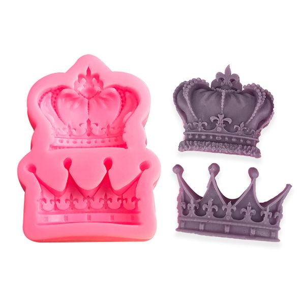 Molde de fondant de bolo de coroa, molde de topper de bolo de coroa, filigree tiara princesa coroa barroca açúcar de chocolate joias de argila de argila decoração de bolo de casamento 1221532