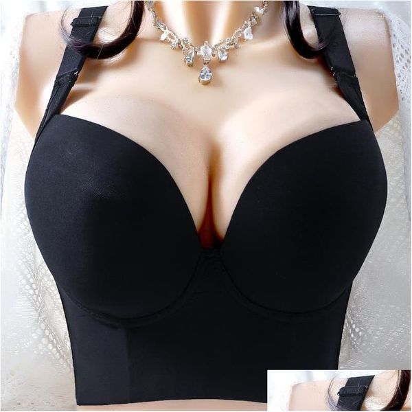 Sutiãs y push up sutiã plus size lingere roupa interior mulheres rosa grande grandes senhoras fio bralette sem costura sutiã moda vestuário sob otcpn