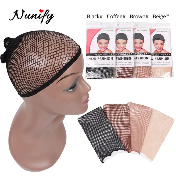 Peruca Caps Nunify Preto Bege Malha Dome Cap Atacado 1 Pc Respirável Glueless Stretchable Spandex Cabelo Net Weave Cap para fazer uma peruca 231012