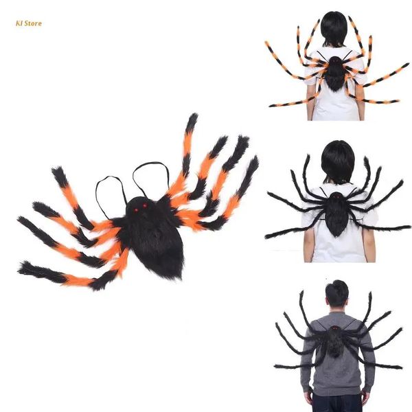 Sacos escolares Halloween Spider Backpack Costume Spider Pocket Spider Costume Adulto Acessórios 231013