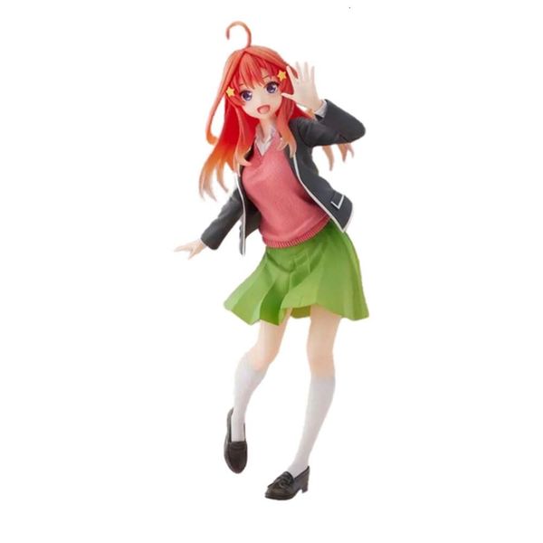 Maskottchen-Kostüme, 20 cm, Anime-Figur, Itsuki, rosa Oberteil, schwarzer Mantel, Schuluniform, die Quintessenz der Quintuplets, Modellpuppen, Spielzeug, Geschenk, zum Sammeln, verpackt