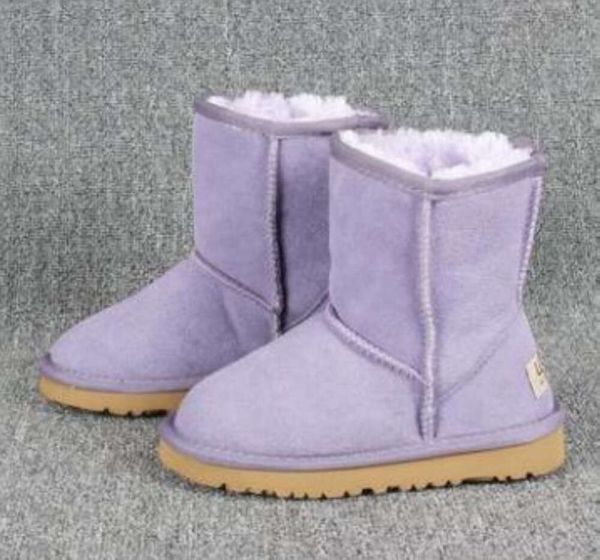 VENDA quente New Real Austrália uggesHigh-quality Kid Meninos meninas crianças bebê quente botas de neve Estudantes Adolescentes Neve Inverno DORP grátis