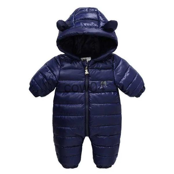Комбинезон для маленьких мальчиков, осенне-зимний комбинезон с мультяшными кроличьими ушками, плотное теплое зимнее пальто для новорожденных мальчиков, комбинезон для маленьких девочек 0-2 лет x1013