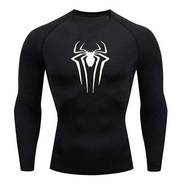 Polo da uomo UPF 50 Camicie a compressione a maniche lunghe Stampata per sport acquatici Rash Guard Camicia da allenamento atletica con strato base ad asciugatura rapida 231012