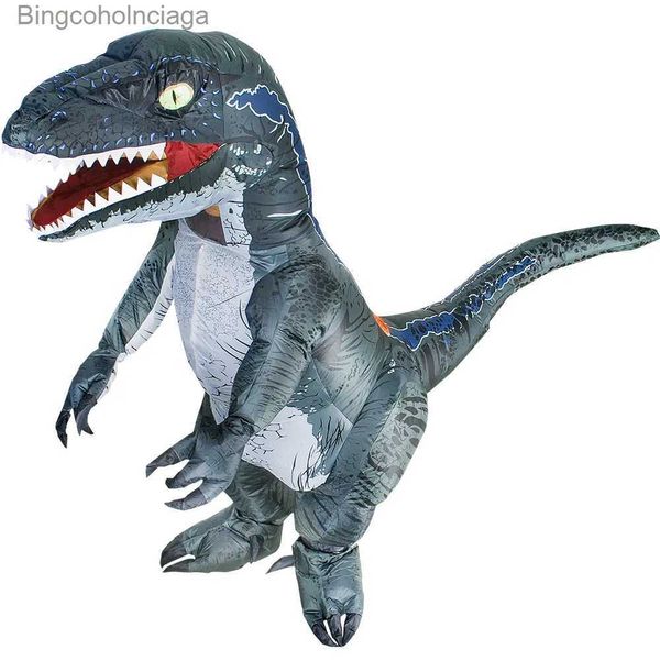 Thema Kostüm Hot T-REX Velociraptor Iatable Dinosaurier Kommen Anime Purim Halloween Party Cosplay Kommt Für Mann Frau Kostüm Anzug L231013