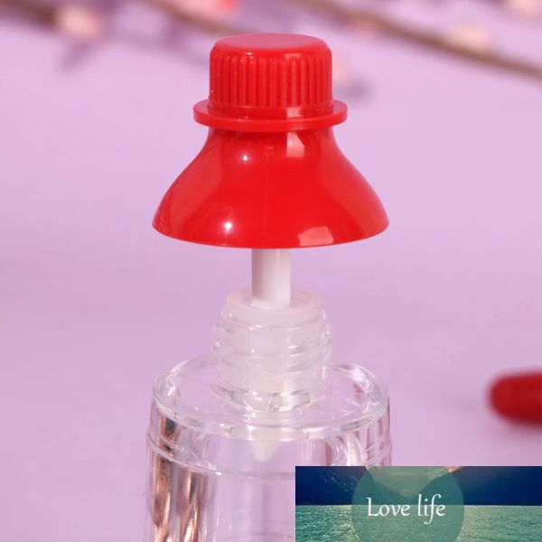 wholesale 1 STÜCK 5 ml Qualitäts-Neuheitsgetränkeflasche Lipgloss-Röhrenflasche Leere Lippenstiftröhre Transparente Lipgloss-Röhre aus Kunststoff mit bunter Kappe