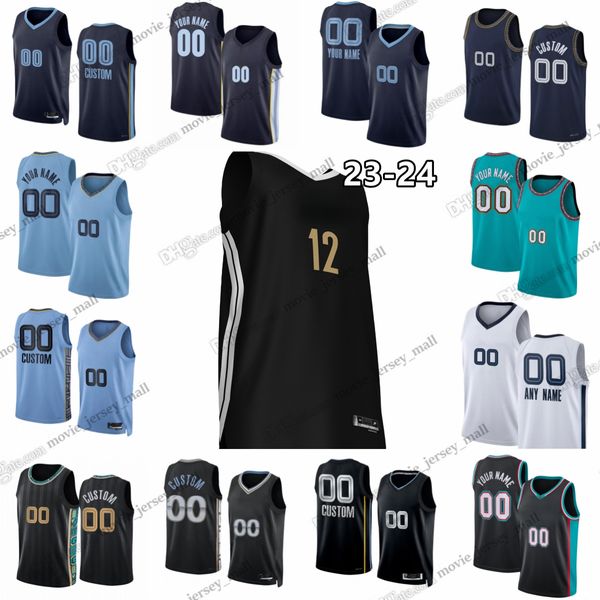 Stampa personalizzata 2023-24 Nuove maglie da basket Ja Morant Jaren Jackson Jr. Marcus Smart Kenneth Lofton Jr. Jacob Gilyard Shaquille Harrison Hurt Jackson Mulder