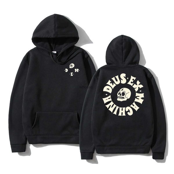 Moletons masculinos com capuz, novos grandes homens e mulheres Deus ex machine Skull Fashion Hoodie gráfico moletom feminino de manga comprida unissex com capuz YQ231013