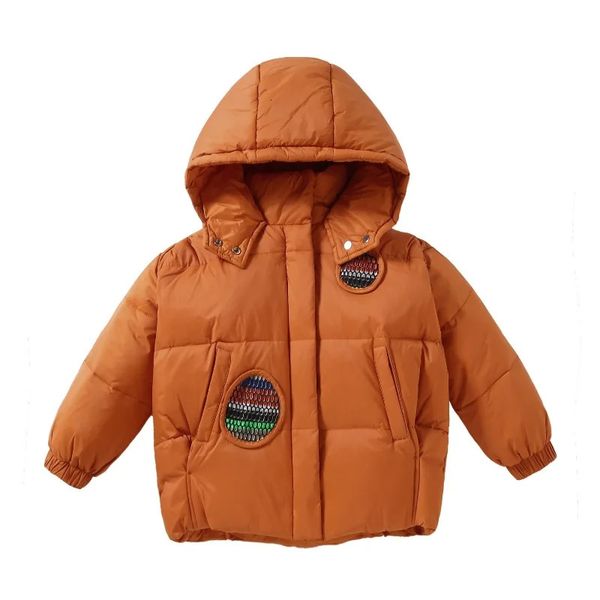 Piumino 2023 Piumino per bambini Elegante cappotto spesso impermeabile nero per ragazzi Anatra bianca con cappuccio antivento da ragazza 231013