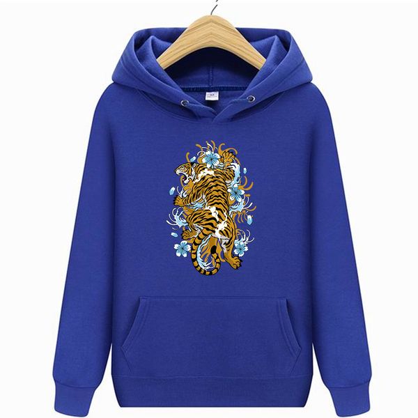 Männer der Roaring Tiger Print Hoodies Übergroßen Streetwear Hoodie Herbst Casual Mit Kapuze Sweatshirts Männlichen Harajuku Mode y2k Kleidung