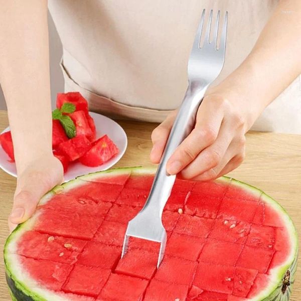 Gabeln Zubehör Wassermelone Gabel Messer Multifunktions In Küche Slicer Edelstahl 2 Stahl 1 Werkzeug Schneiden Cutter Obst