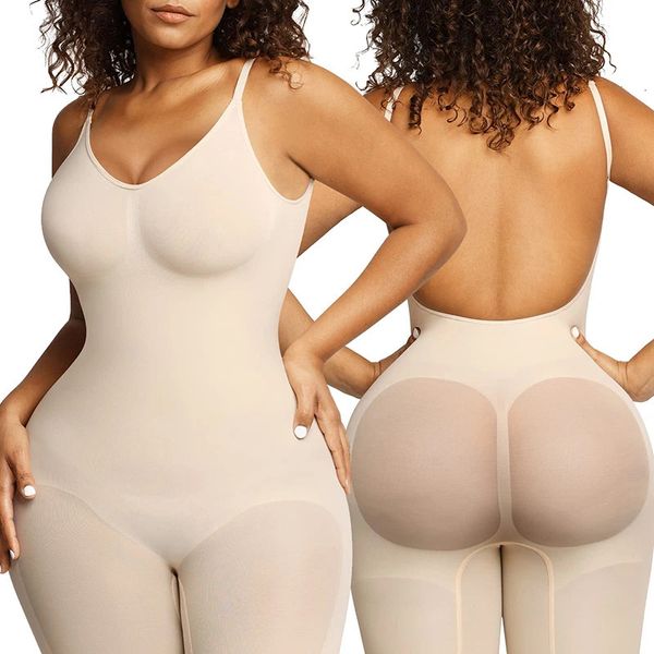 Vita pancia Shaper dimagrante Shapewear Low Back Body per le donne Controllo senza cuciture Backless Body Abiti Butt Lifter Coscia Trimmer 231012