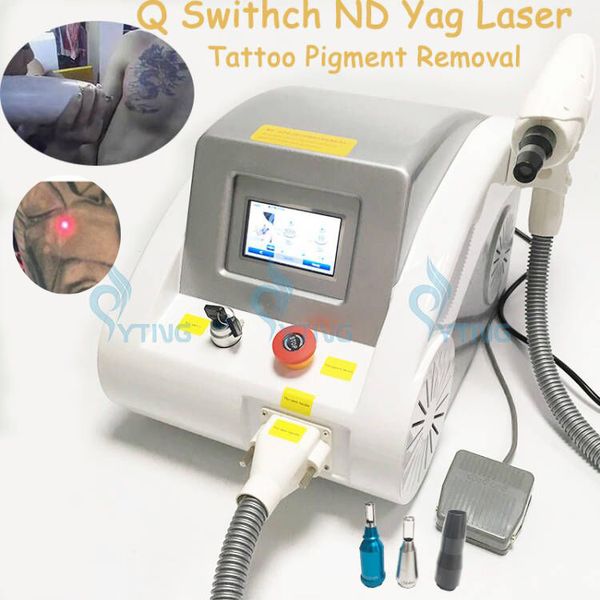 Macchina professionale per la rimozione dei tatuaggi laser Nd Yag Trattamento a buccia di carbonio Terapia dell'acne per uso clinico Salone di bellezza Attrezzatura Q Switched 2000MJ Touch screen 1000W