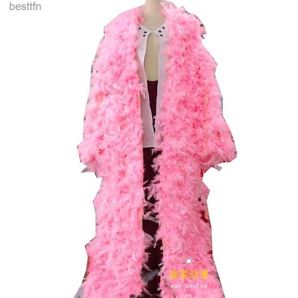 Traje temático 2020 One Piece Donquixote Doflamingo Joker Cos Festa de Natal Halloween Uniforme Outfit Cosplay Venha personalizar apenas sobretudoL231013