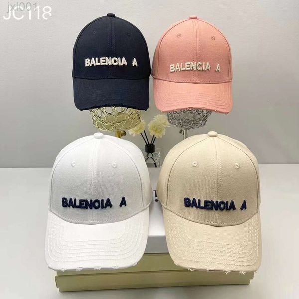 Designer Balancaige Paris Cappello b Lettera Ricamato Cappello da baseball rigido Versione coreana Moda Versatile Coppia Sport Outdoor Parasole Cappello con lingua d'anatra