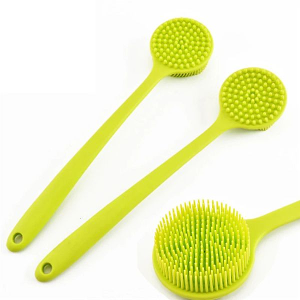 Spazzole da bagno Spugne Lavapavimenti Cina Fabbrica Manico lungo Spazzola da bagno in silicone Setole morbide Scrubber Forniture da bagno 231012