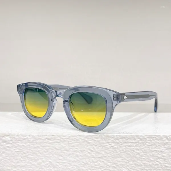 Солнцезащитные очки высокого качества, оригинальные винтажные очки TELENA для мужчин и женщин, серия Lemtosh, овальная черепаховая ацетатная оправа ручной работы