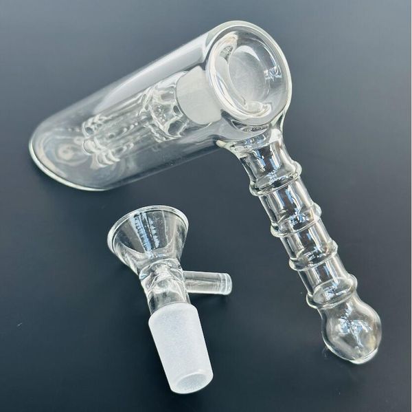 Glass Hammer Pipes 6 Arm Tree Perc Bubblers Water Bong Tobacco Dry Herb Bubbler