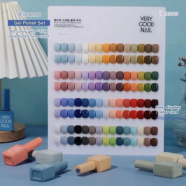 Smalto per unghie Eleanos Set gel da 60 colori Kit molto buono con bottiglia diversa per Art Whole Learner 231030