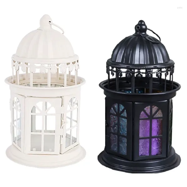 Kerzenhalter Vintage Halter Innenhof Boden Outdoor Windlampe Hochzeit Laterne Ornament Schloss Nein Einfach zu bedienen