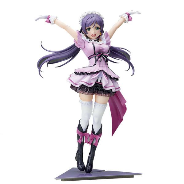 Trajes de mascote 24cm Amine Figura Love Live Nozomi Tojo Aniversário Roxo Lolita Vestido Modelo Bonecas Brinquedo Presente Coletar Ornamentos em Caixa Material de PVC