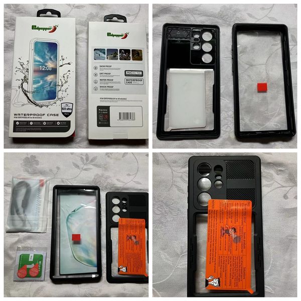 S23 Redpepper Capas impermeáveis para Samsung S23 Ultra S23 Plus Hard PC Camada híbrida à prova de neve à prova de choque Sujeira Natação Surf Capa à prova de água com pacote de varejo