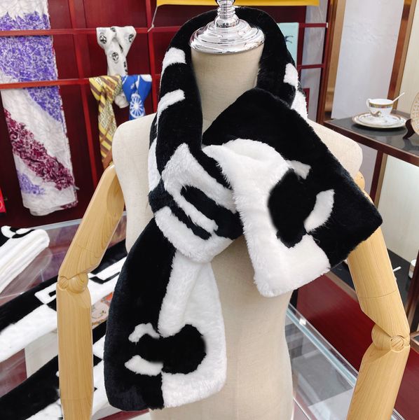 Designer-Schals, Marke Kaschmir, warmer Winter-Pashmina-Schal, schlichtes schwarz-weißes Haarband, umhüllt Damen-Designer-Schals, beliebtes Design, modische Wärme, 20 x 120 cm