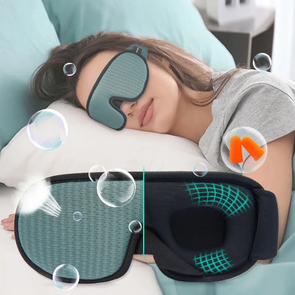 Máscaras de sono bloqueando luz sono máscara de olho macio acolchoado viagem sombra capa resto relaxar dormir venda olho capa máscara de sono eyepatch 231012