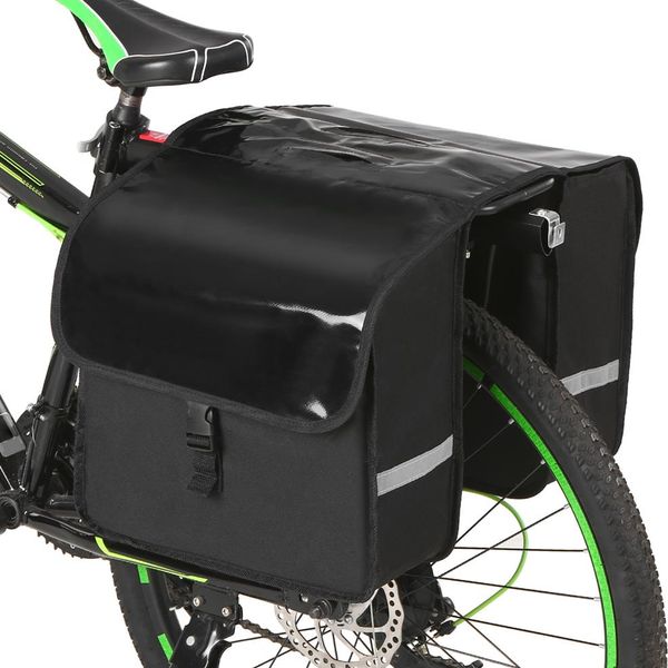 Bolsa de porta-malas de bicicleta à prova d'água MTB bagagem de bicicleta de estrada Pannier duplo na parte traseira Rack de ciclismo Assento traseiro Caso de transporte traseiro MX200717 318a