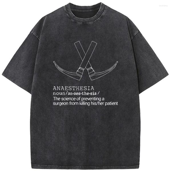 Мужские футболки «Определение анестезии — наука о предотвращении убийства хирургом пациента» Футболка с рисунком, 230 г, стирка