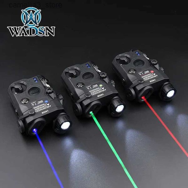 Фонари WADSN PEQ 15 PEQ-15 Red Dot Green Blue Лазерный прицел для 20 мм Пикатинни AR15 Аксессуары Arisoft Оружие Фонарик Q231013