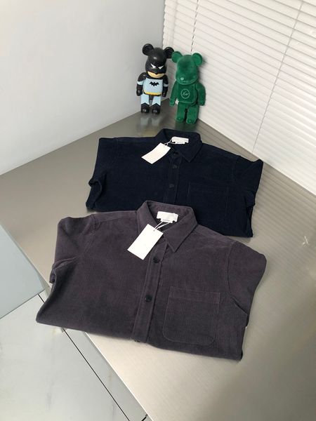 2023 neue männer Cord Retro Baumwolle Polo-Shirt Niedrigen Luxus Marke Qualität Design Casual Hemd Mantel