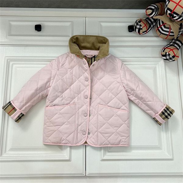 Детская дизайнерская стеганая куртка, роскошная куртка высокого качества, теплая ветрозащитная куртка для мальчиков и девочек, детская одежда, размер 100-160 см b09