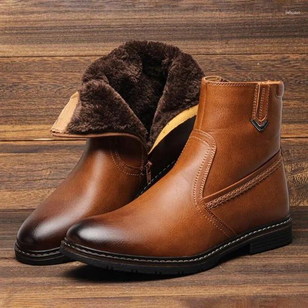 Botas inverno para homens confortáveis 2023 moda clássica super quente antiderrapante neve