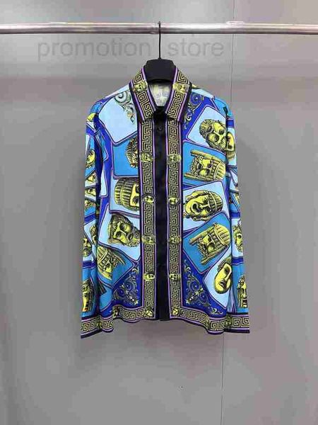 Camicie casual da uomo Designer Bellissima camicia firmata con stampa stile marchio di moda design monopetto taglia europea versione ampia di lusso a maniche lunghe