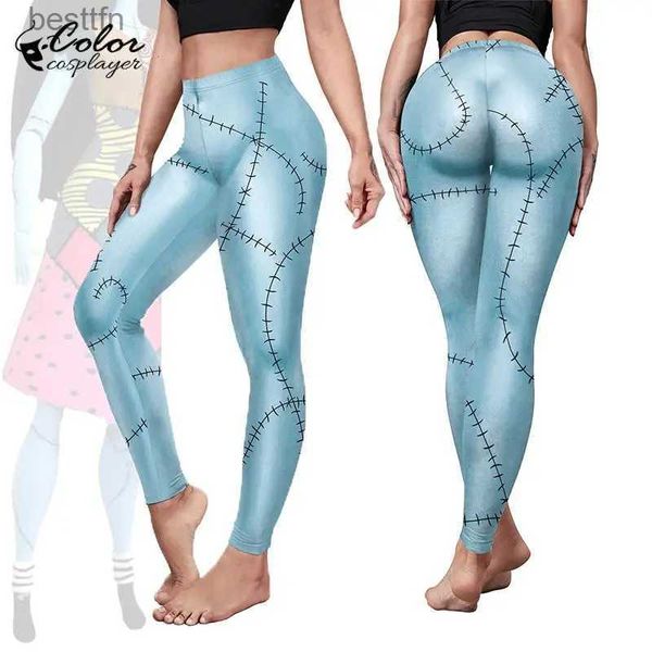 Tema Traje Cor Cosplayer Anime Cosplay Leggings Halloween Come Movie Sally Dress Up Calças Calças de Véspera de Natal Cos Roupas para AdultosL231013