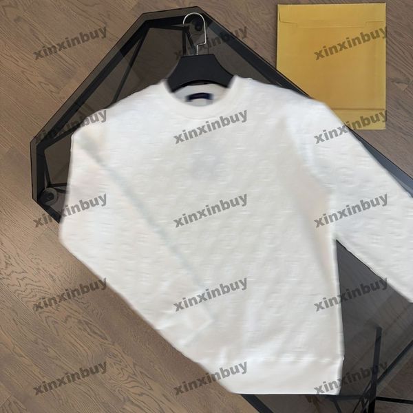 xinxinbuy Felpa con cappuccio da uomo firmata Parigi Lettera asciugamano ricamo donna nero grigio giallo bianco XS-XL