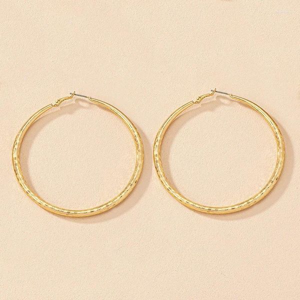 Orecchini a cerchio Cerchio per le donne esagera sottile oro argento placcato colore semplicità accessori gioielli regali per feste trendy RG0010