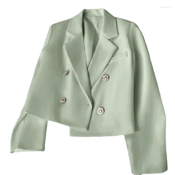 Terno feminino feminino Mulheres super curtas blazer formal slim blazers lady office work button jackets covers feminino corea casual femme