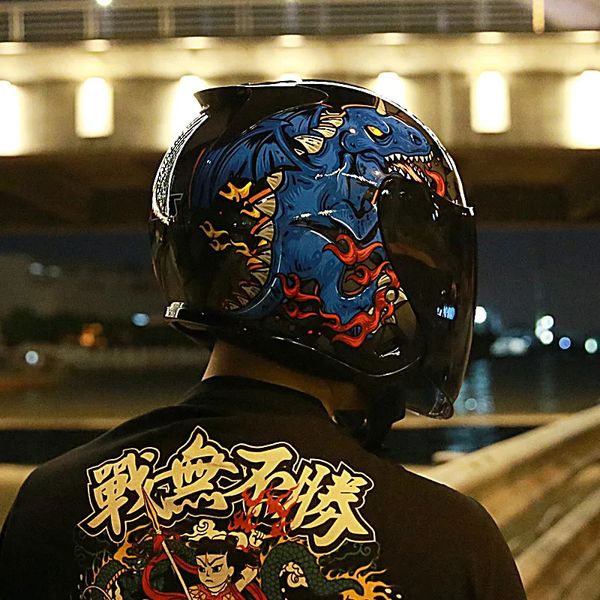 Велосипедные шлемы Электрический мотоциклетный шлем для мужчин и женщин, четыре сезона, половина DOT 231109