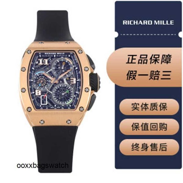 Relógios de pulso Richardmillie Movimento Mecânico Assista Richardmillie Men's Watch Series RM72-01 Rose Gold Máquinas Automáticas RM72-01 (Política de 21 Anos) HB21