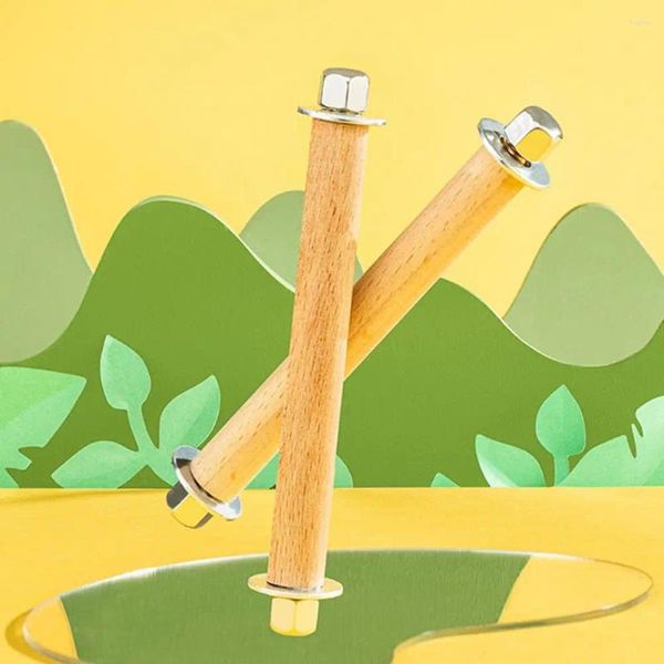 Outros suprimentos de pássaros Único Papagaio Stand Stick Interactive Burr Free Stand Cockatiel Periquito Conure Gaiola Brinquedo