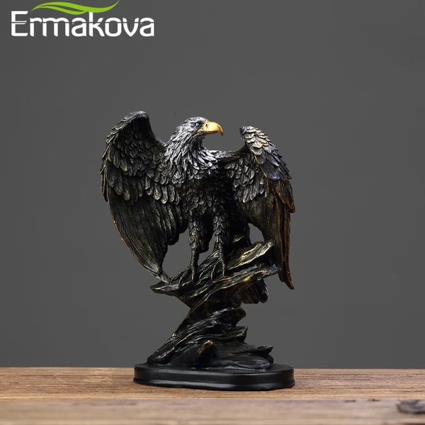 Oggetti decorativi Figurine ERMAKOVA Retro Aquila Scultura Decorazione della stanza Ornamenti Ricchezza Animale Ufficio Studio domestico Vivere Statua astratta Decor 231012