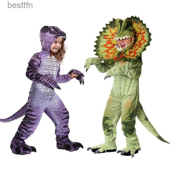 Costume à thème Halloween dinosaure pour enfants vient du monde tyrannosaure Cosplay combinaisons scène fête Cos costumes pour enfants cadeaux de noël 2023L23101