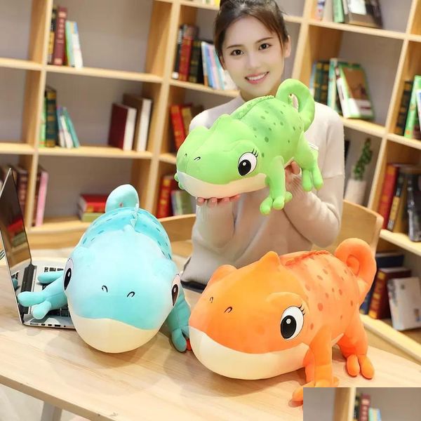 Animais de pelúcia camaleão brinquedo de pelúcia bonito simation pequeno lagarto boneca boneca presente de aniversário infantil para meninas e meninos ups ou 30 dh7il