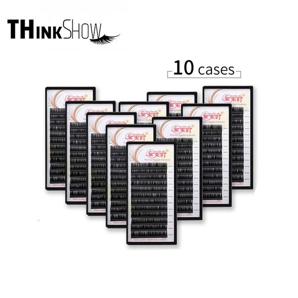 Накладные ресницы THINKSHOW 10 Case Индивидуальные ресницы 100% Ручная работа 3D Объемное наращивание ресниц Натуральные длинные корейские шелковые норковые накладные ресницы 231012