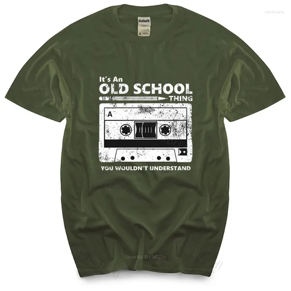 T-shirt da uomo T-shirt estiva da uomo T-shirt di marca Cassetta a nastro Matita Boombox Cuffie Mixtape Old School Dj Deejay Tee Camicia da uomo in cotone