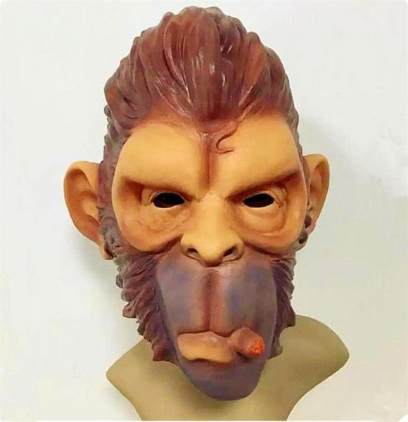 GTA Grand Theft Auto V Маска гориллы Латексная маска зверя-рыцаря Шимпанзе Маски с капюшоном обезьяны Латексные туши Хэллоуин игра play333R6615324