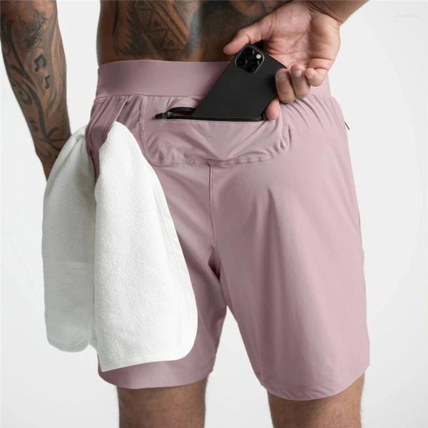 Herren-Shorts 2023, Sommer, Fitnessstudio, Aerobic, Sport, Fitness, schnell trocknend, mehrere Taschen, Laufen