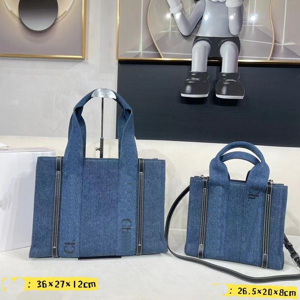 inverno Nuova edizione esclusiva Borsa per la spesa in tela denim Borsa a tracolla classica per stilista di strada Borsa a tracolla Borsa per cosmetici di grande capacità Borsa per mummia